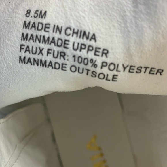 NWOT Mia White Combat Faux Fur Cuff Boots - Picture 8 of 10